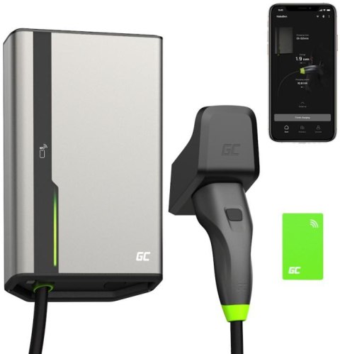 ŁADOWARKA EV Wallbox Green Cell HabuDen EVGC021B2250 22kW TYPE 2 5M GC App NFC BT Wi-Fi ŁADOWARKA EV Wallbox Green Cell HabuDen EVGC021B2250 22kW TYPE 2 5M GC App NFC BT Wi-Fi