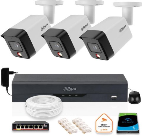 ZESTAW 3 Kamery IP Dahua 8mpx PC-HFW1839TC-A-IL-0280B-S6 + DYSK 1TB ZESTAW 3 Kamery IP Dahua 8mpx PC-HFW1839TC-A-IL-0280B-S6 + DYSK 1TB