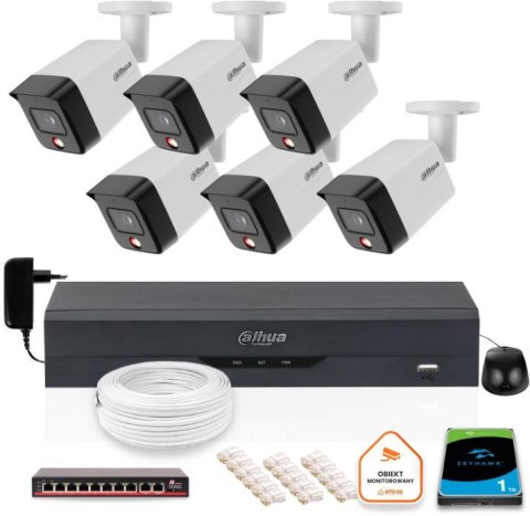 ZESTAW 6 Kamery IP Dahua 8mpx PC-HFW1839TC-A-IL-0280B-S6 + DYSK 1TB ZESTAW 6 Kamery IP Dahua 8mpx PC-HFW1839TC-A-IL-0280B-S6 + DYSK 1TB