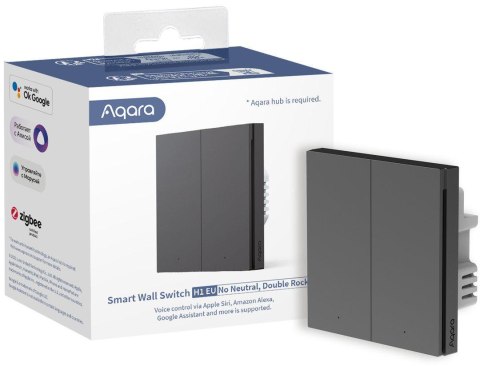 Aqara Smart Wall Switch H1 Szary podwójny bez neutrala Aqara Smart Wall Switch H1 Szary podwójny bez neutrala