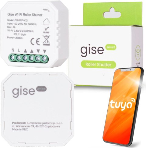GISE Smart Sterownik roletowy WiFi | Tuya GISE Smart Sterownik roletowy WiFi | Tuya