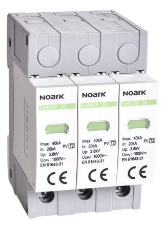 NOARK Ogranicznik przepięć do systemów PV T2 1000V DC 3P (112906)