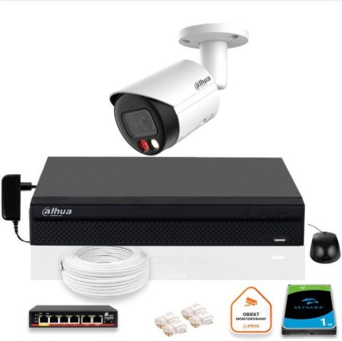 Zestaw monitoringu IP DAHUA kamera IPC-HFW2849S-S-IL-0280B 8MPX Zestaw monitoringu IP DAHUA kamera IPC-HFW2849S-S-IL-0280B 8MPX