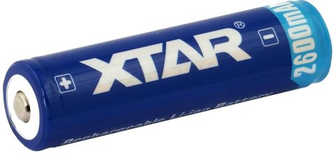 Akumulator 18650 Li-Ion 3,7V Xtar 2600mAh (1 szt.) z zabezpieczeniem Akumulator 18650 Li-Ion 3,7V Xtar 2600mAh (1 szt.) z zabezpieczeniem