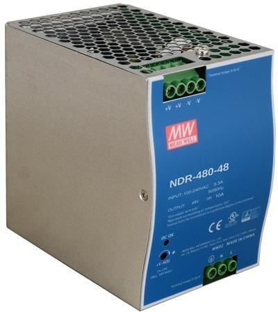 ZASILACZ IMPULSOWY NA SZYNĘ DIN MEAN WELL NDR-480-48 48V/480W/10A ZASILACZ IMPULSOWY NA SZYNĘ DIN MEAN WELL NDR-480-48 48V/480W/10A