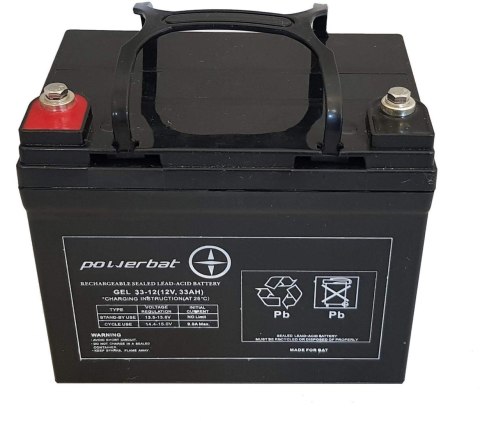 Akumulator PowerBat CBE 12V 33Ah Deep Cycle Gel Akumulator PowerBat CBE 12V 33Ah Deep Cycle Gel