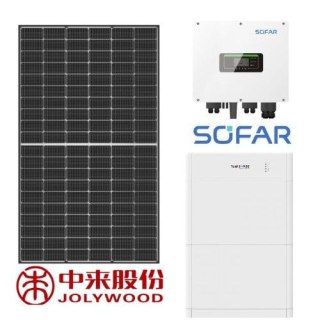 Zestaw Hybrid 6,07 kW: SOFAR HYD6KTL-3PH + 15*JA SOLAR 405W MR Czarna rama + Magazyn energii Sofar 10kWh BTS E5-DS5