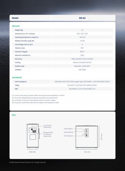 HOYMILES Bateria MS-A2 2.24kWh 60V HOYMILES Bateria MS-A2 2.24kWh 60V