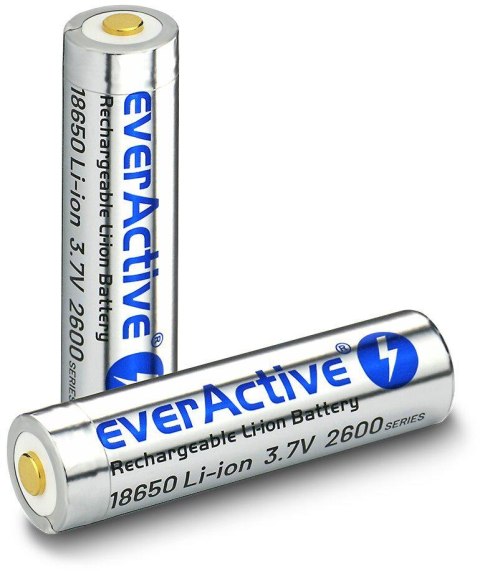 Akumulator 18650 Li-Ion 3,7V everActive 2600mAh (1 szt.) micro-USB z zabezpieczeniem Akumulator 18650 Li-Ion 3,7V everActive 2600mAh (1 szt.) micro-USB z zabezpieczeniem