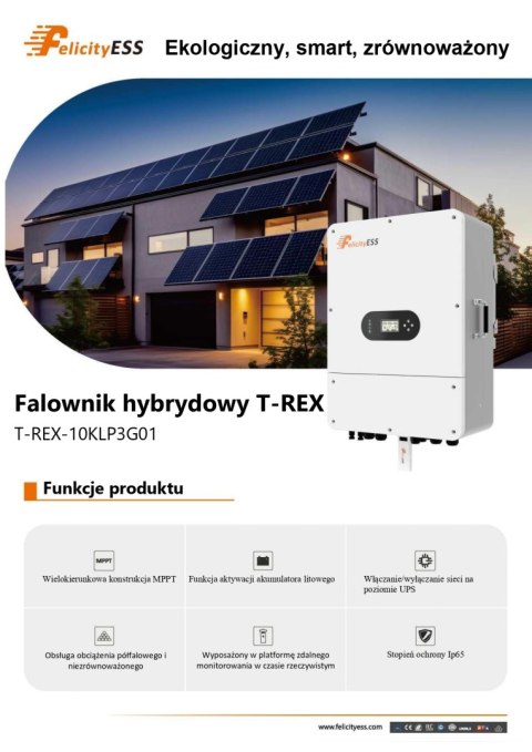 FelicityESS Inwerter hybrydowy T-REX-10KLP3G01 (niskonapięciowy) FelicityESS Inwerter hybrydowy T-REX-10KLP3G01 (niskonapięciowy)