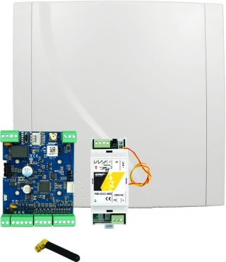 ROPAM Basic4G-SET: Basic4G/AT-GSM-MINI90/O-R3P/PSR-ECO-2012/ zestaw, moduł LTE w obudowie  natynkowej z zasilaczem -ECO i anteną