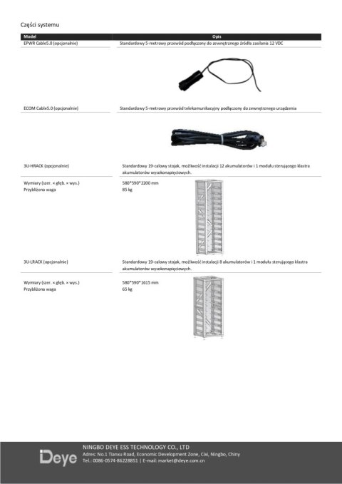DEYE Magazyn Energii HV bateria BOS-G 5,12kWh (wysokonapięciowy)