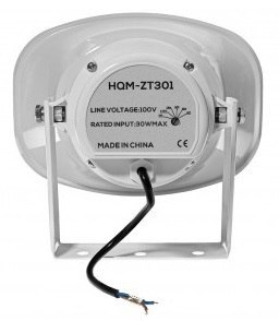 GŁOŚNIK TUBOWY HQM-ZT301 30W 100V BIAŁY GŁOŚNIK TUBOWY HQM-ZT301 30W 100V BIAŁY