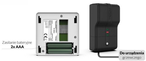Bezprzewodowy dwustanowy regulator pokojowy biały ST-294v2 Tech sterowniki