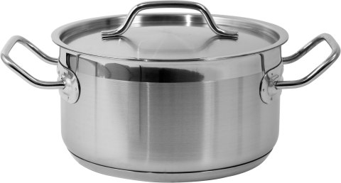 GARNEK NISKI Z POKRYWKĄ ZE STALI NIERDZEWNEJ 20X10,5 CM 3,3L GARNEK NISKI Z POKRYWKĄ ZE STALI NIERDZEWNEJ 20X10,5 CM 3,3L