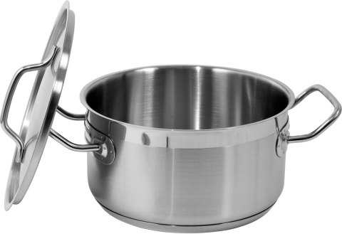 GARNEK NISKI Z POKRYWKĄ ZE STALI NIERDZEWNEJ 20X10,5 CM 3,3L GARNEK NISKI Z POKRYWKĄ ZE STALI NIERDZEWNEJ 20X10,5 CM 3,3L