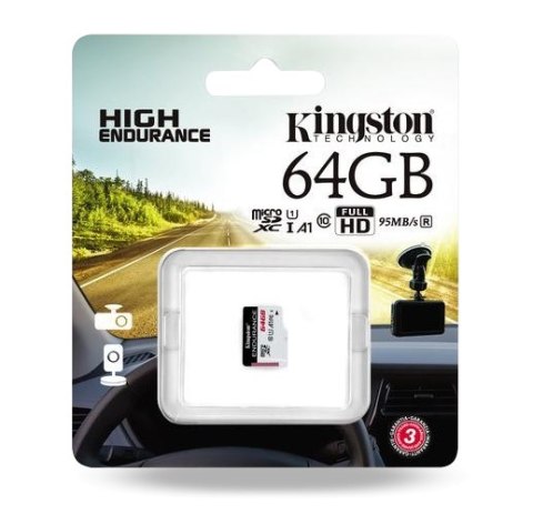 Karta pamięci microSD Kingston High-Endurance UHS-I 64GB 24/7 (rejestratory i monitoring) Karta pamięci microSD Kingston High-Endurance UHS-I 64GB 24/7 (rejestratory i monitoring)