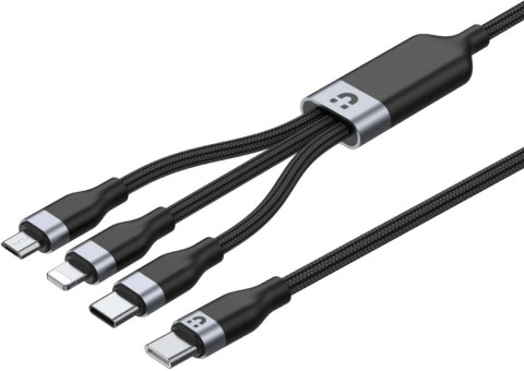 Unitek przewód ładujący USB 3 w 1 czarny Unitek przewód ładujący USB 3 w 1 czarny
