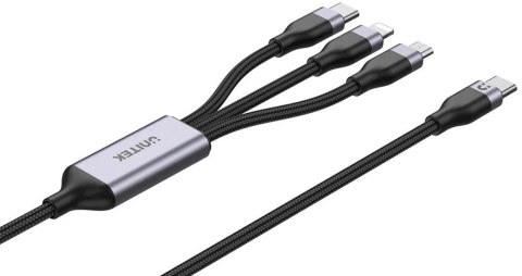 Unitek przewód ładujący USB 3 w 1 czarny Unitek przewód ładujący USB 3 w 1 czarny