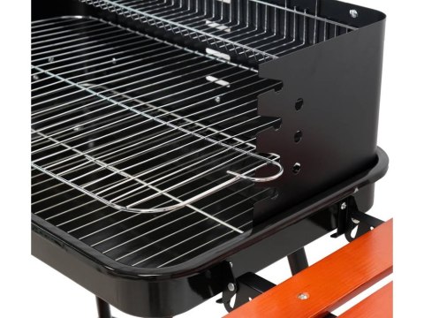 GRILL WĘGLOWY Z PÓŁKAMI, RUSZT 53X33CM GRILL WĘGLOWY Z PÓŁKAMI, RUSZT 53X33CM