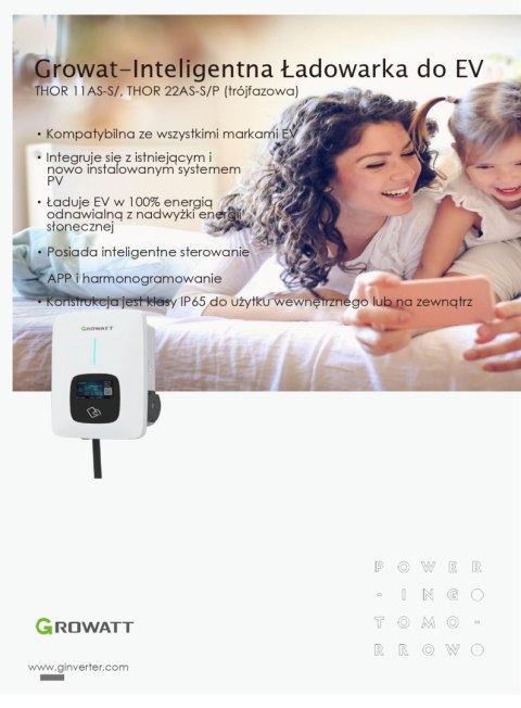 GROWATT Ładowarka do samochodu THOR-22AS-P-V1 (WiFi, LCD, RFID, PRZEWÓD 5m) GROWATT Ładowarka do samochodu THOR-22AS-P-V1 (WiFi, LCD, RFID, PRZEWÓD 5m)
