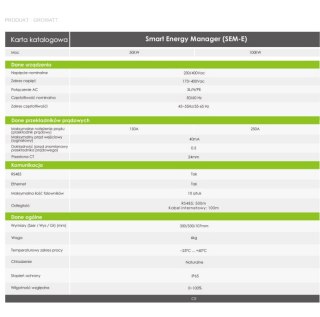 GROWATT Smart Energy Manager -E 50kw