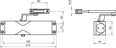 SAMOZAMYKACZ STS-1000 SREBRNY SAMOZAMYKACZ STS-1000 SREBRNY
