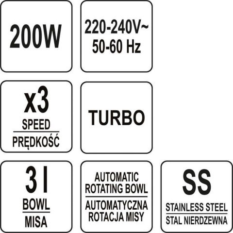 MIKSER RĘCZNY 200-250W MISA, STAL NIERDZEWNA