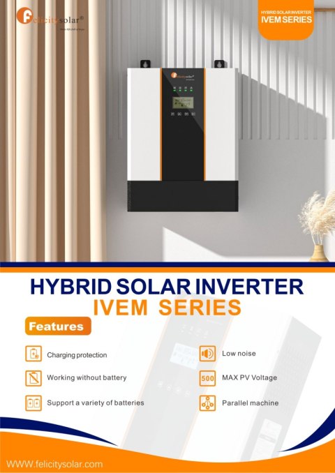 FelicityESS Inwerter hybrydowy Off-grid IVEM5048, 5KW, 48V (1-fazowy) FelicityESS Inwerter hybrydowy Off-grid IVEM5048, 5KW, 48V (1-fazowy)