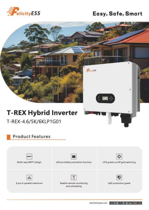 FelicityESS Inwerter hybrydowy T-REX-6KLP1G01 (niskonapięciowy)