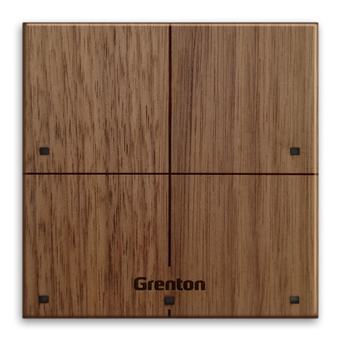 Panel dotykowy TOUCH PANEL 4B ciemne drewno z ikonami Grenton TPA-604-T-01 Panel dotykowy TOUCH PANEL 4B ciemne drewno z ikonami Grenton TPA-604-T-01