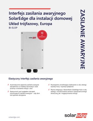 SolarEdge Home Backup Interface BI-NEUNU3P-01 seria RWB48
