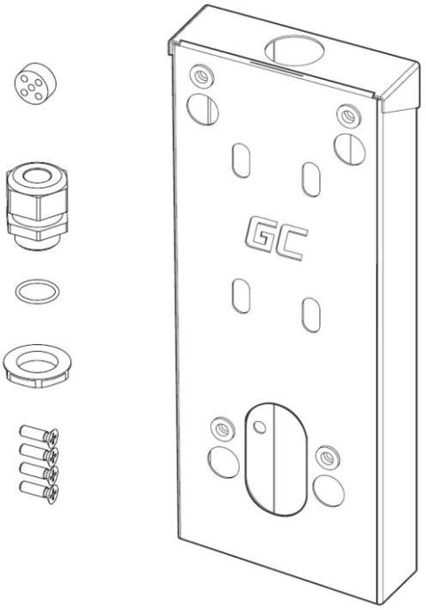DYSTANS DO MONTAŻU ŁADOWARKI EV WALLBOX Greencell HabuDen Spacer EVGCAKHS1 DYSTANS DO MONTAŻU ŁADOWARKI EV WALLBOX Greencell HabuDen Spacer EVGCAKHS1