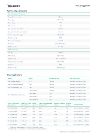 HOYMILES MIT FLEX-T5 kabel połączeniowy 5x4.0mm2 AC 3F 3mb. (T5-CC-EN40-300)
