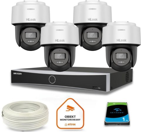 Zestaw monitoringu Hilook 4 kamery IP PTZ-N6-P