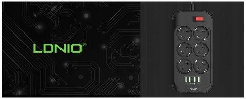 Listwa zasilająca LDNIO SE6403 6 Gniazd + 4x USB Przedłużacz Listwa zasilająca LDNIO SE6403 6 Gniazd + 4x USB Przedłużacz