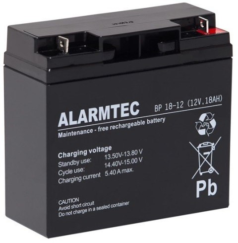 Akumulator AGM ALARMTEC serii BP 12V 18Ah Akumulator AGM ALARMTEC serii BP 12V 18Ah