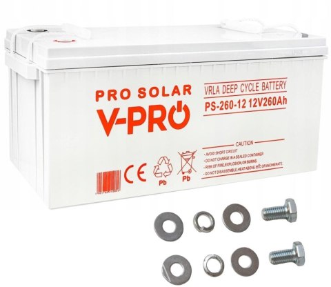 AKUMULATOR VOLT POLSKA DEEP CYCLE VPRO SOLAR 12V 260AH VRLA BEZOBSŁUGOWY AKUMULATOR VOLT POLSKA DEEP CYCLE VPRO SOLAR 12V 260AH VRLA BEZOBSŁUGOWY