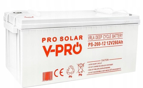 AKUMULATOR VOLT POLSKA DEEP CYCLE VPRO SOLAR 12V 260AH VRLA BEZOBSŁUGOWY AKUMULATOR VOLT POLSKA DEEP CYCLE VPRO SOLAR 12V 260AH VRLA BEZOBSŁUGOWY