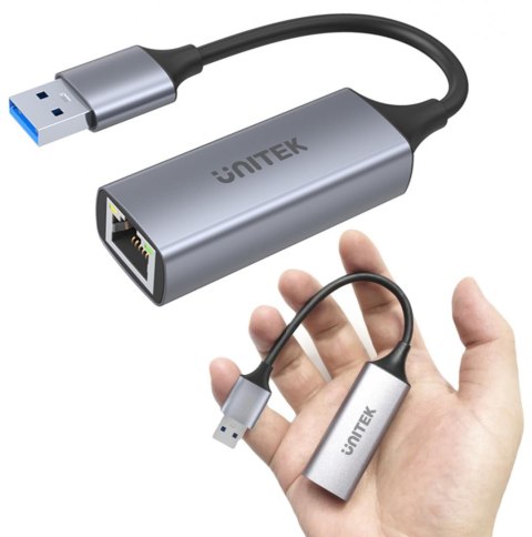 Adapter Unitek U1309A przejściówka USB-A 3.1 Gen1 RJ45 1000Mbps Adapter Unitek U1309A przejściówka USB-A 3.1 Gen1 RJ45 1000Mbps