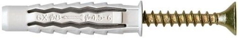 DYBEL UNIWERSALNY ŁEB Z NACIĘCIEM KRZYŻOWYM GXK 6/40MM