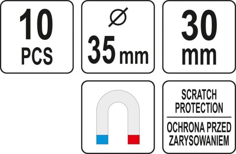 ZESTAW HACZYKÓW MAGNETYCZNYCH 10SZT. ZESTAW HACZYKÓW MAGNETYCZNYCH 10SZT.