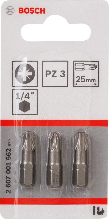BIT, GROT, KOŃCÓWKA PZ3 EH 25MM 3 SZT. BIT, GROT, KOŃCÓWKA PZ3 EH 25MM 3 SZT.