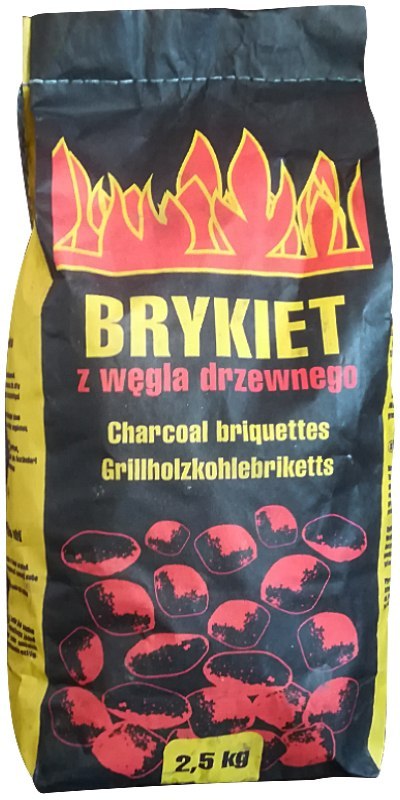 BRYKIET Z WĘGLA DRZEWN.2,5KG BRYKIET Z WĘGLA DRZEWN.2,5KG