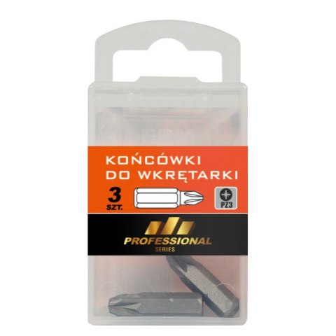 GROT, BIT, KOŃCÓWKA DO WKRĘTARKI 25MM 3SZT. PZ3 GROT, BIT, KOŃCÓWKA DO WKRĘTARKI 25MM 3SZT. PZ3