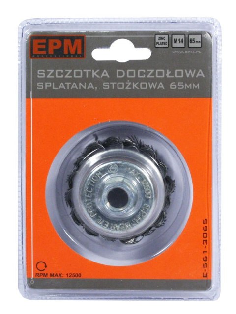 SZCZOTKA DOCZOŁOWA SPLATANA STOŻEK 65MM ZN SZCZOTKA DOCZOŁOWA SPLATANA STOŻEK 65MM ZN
