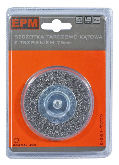 SZCZOTKA TARCZOWA Z TRZPIENIEM 38MM ZN SZCZOTKA TARCZOWA Z TRZPIENIEM 38MM ZN