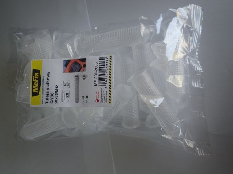 TULEJA SIATKOWA PLASTIKOWA DO ŻYWIC 20*85MM 20SZT TULEJA SIATKOWA PLASTIKOWA DO ŻYWIC 20*85MM 20SZT