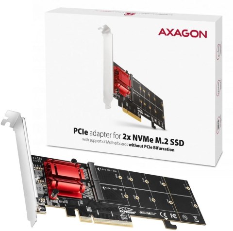 Adapter Axagon PCEM2-ND PCIe 2x NVME M.2 Adapter Axagon PCEM2-ND PCIe 2x NVME M.2