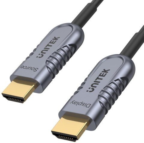 Kabel HDMI Unitek C11032DGY optyczny HDMI 2.1 AOC 8K 120Hz 40m Kabel HDMI Unitek C11032DGY optyczny HDMI 2.1 AOC 8K 120Hz 40m